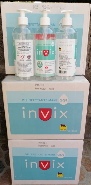 36 Pz Da 500ML Gel Disinfettante mani Invix  Presidio Medico Chirurgico