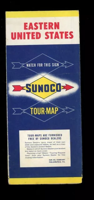 Sunoco 1959 Eastern United States Tour Map