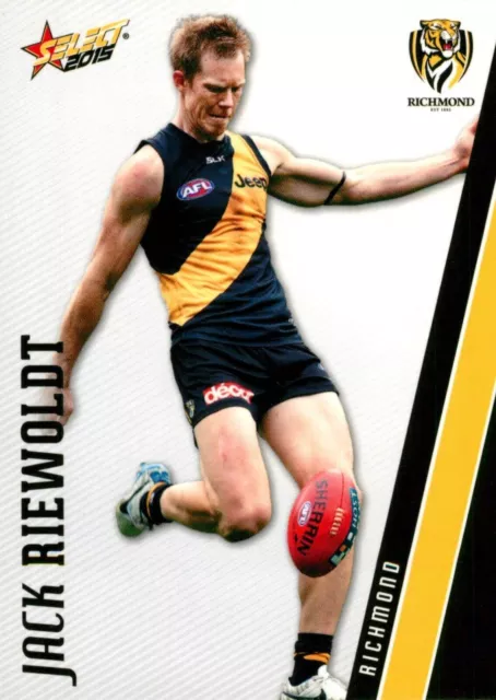 ✺Nouveau✺ 2015 RICHMOND TIGERS AFL Carte JACK RIEWOLDT