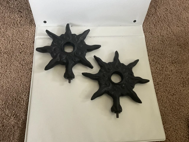 2 Reproduction Cast Iron Decorative Finial