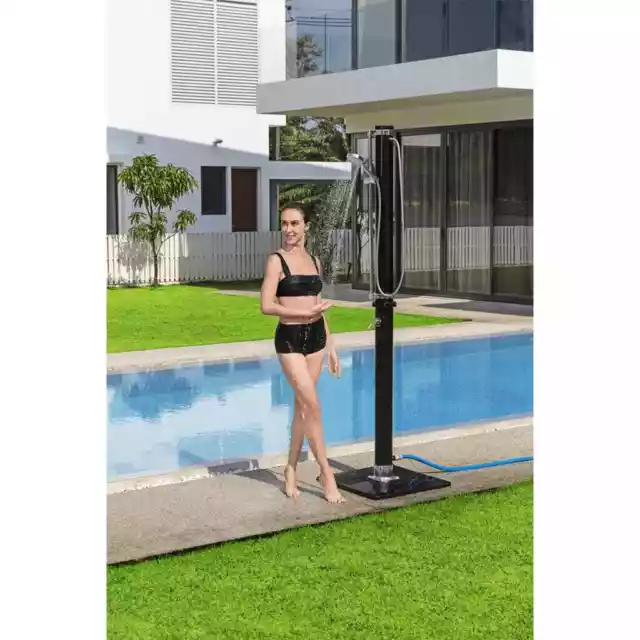 Bestway Solar Flow Outdoor Shower Pool Heated Black 20 L vidaXL