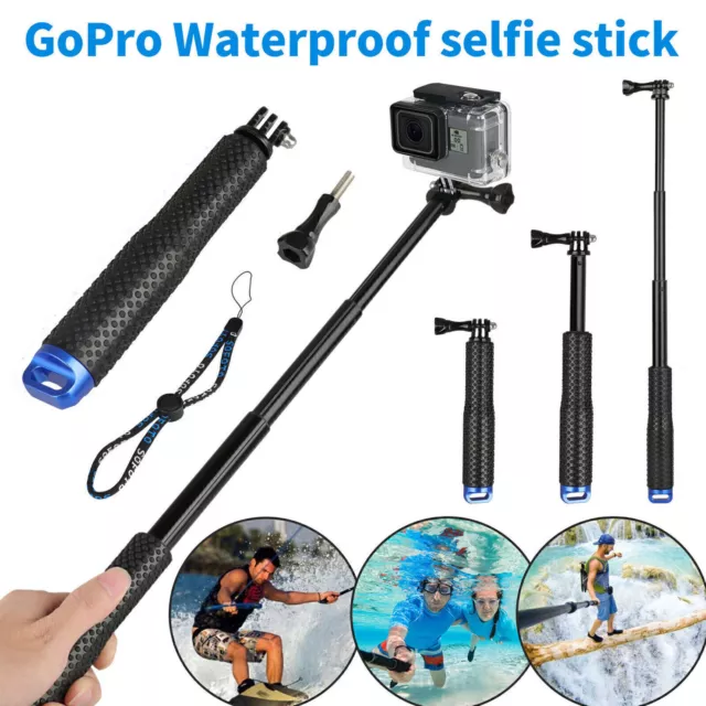 Waterproof Extension Pole Selfie Stick Monopod For Go Pro GoPro HERO 6 5 4 3 3+ 2