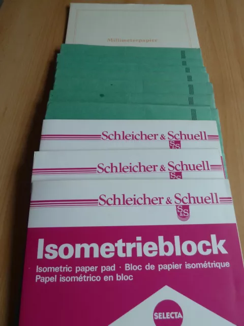 Isometrieblock A3 Technisches Zeichenpapier 3 Blöcke + 7 Mappen Zeichenpapier A3