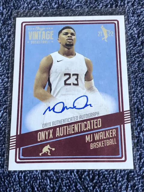 MJ Walker 2021 Onyx Vintage Auto BLUE INK ON CARD Auto /50 Knicks FSU Seminoles