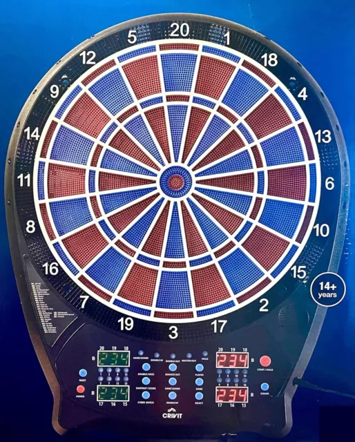 Elektronische Dartscheibe Profi Dartboard 12 Pfeile  Dartboard 500 Spiele 3