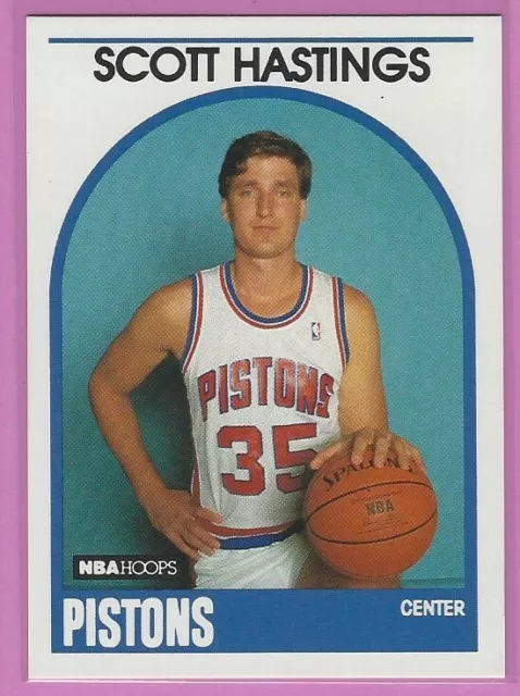 1989-90 NBA Hoops - Scott Hastings #317 Detroit Pistons - Arkansas -B3b