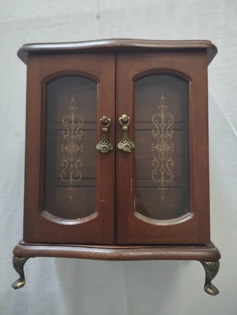 Boîte à bijoux ancienne du 19ème siècle en nacre ornée de diamants d