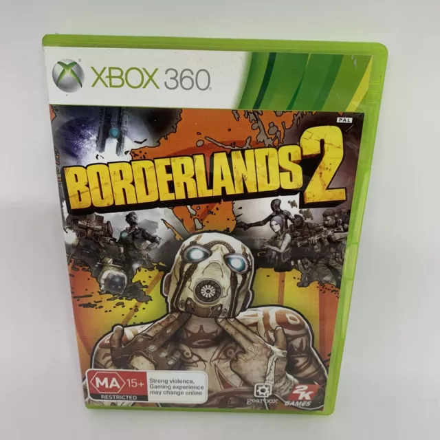 BORDERLANDS 2 Microsoft XBox 360 COMPLETE PAL Game V GOOD CONDITION Free Post