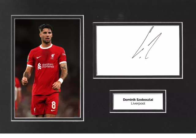 Dominik Szoboszlai Signed 12x8 Photo Display Liverpool Autograph Genuine COA