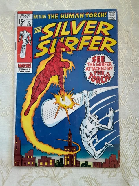 SILVER SURFER Comic Book Vol. 1 Number 15 (Marvel April 1970) VERY NICE!!