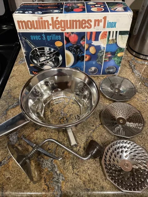 French Moulin Legumes N 1 Food Mill Hand Crank Food Processor Mid Century