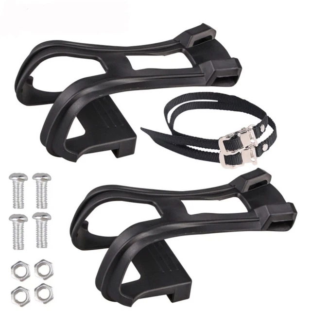 Sangles De Pédale Vélo En Nylon – Lot De 4, Réglables Par Boucle Acier, Pour VTT, Route, Fixie, Home Trainer
