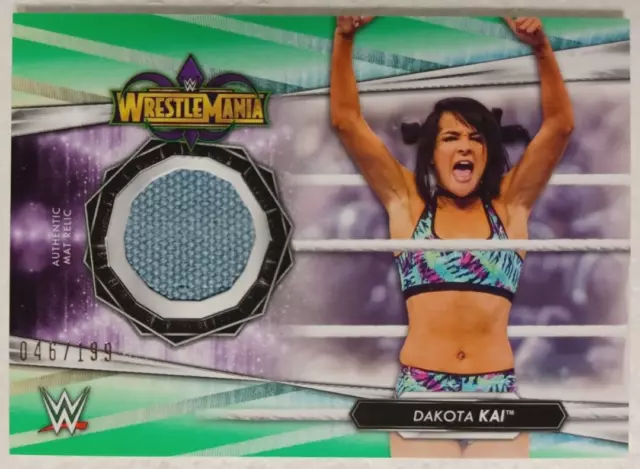 2021 Topps WWE - Mat Relic Card - #MR-DK WrestleMania 34 - Dakota Kai