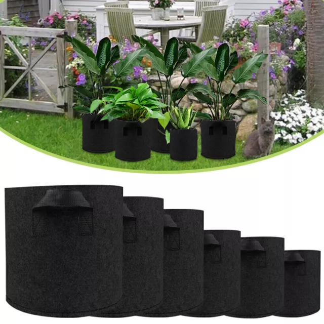 1/3/5/7/10/15/20/30/50Gallon Fabric Root Pots Home Garden Smart Plant Grow Bags