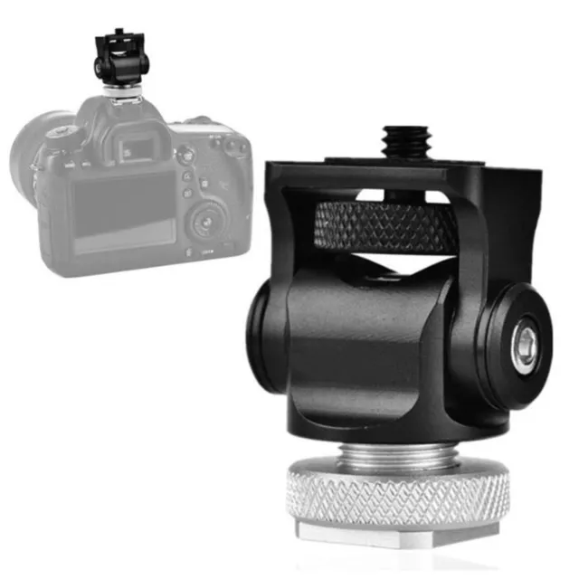 Supporto Staffa Monitor Hot Shoe Adattatore Flash Mini Gimbal per Fotocamere SLR DSLR