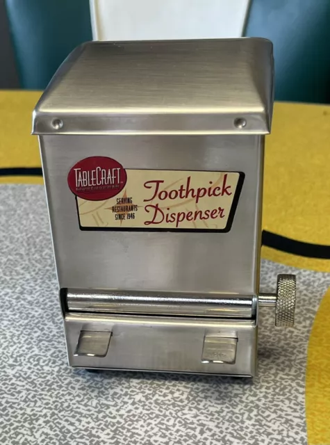 New TABLECRAFT Stainless Steel Restaurant Diner Toothpick Dispenser Retro