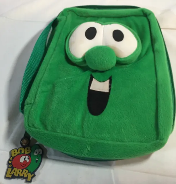 VEGGIE TALES LARRY Green Plush Bible & Book Cover Holder Carrying Case ...