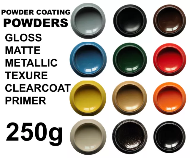 Powder Coating Powder 250g RAL colours Clearcoat Primer Gloss Matte Texture