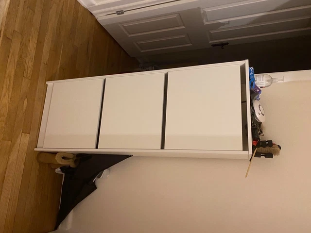IKEA BISSA SHOE cabinet with 3 compartments white 49x135cm 7.50