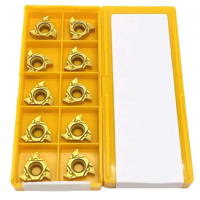 10pcs AG60 16 ER 3/8" Carbide Threading Insert for External Turning Tool Holder