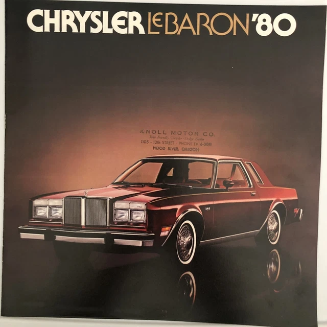 Vintage 1980 Chrysler Lebaron Dealer Advertising Brochure - Hood River, Oregon