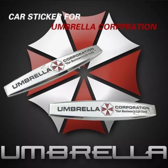 2 PIÈCES EMBLÈME Umbrella Corporation badge logo auto métal voiture  Resident Evil EUR 18,17 - PicClick FR