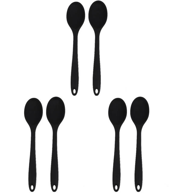 6 cucharas de silicona cuchara de gel de sílice cuchara cuchara cucharas cuchara para ensalada espresso cuchara