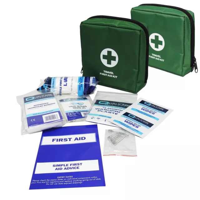 Qualicare Voyage Camping Extérieur Urgence Premiers Secours Kit Pochette Sac 1