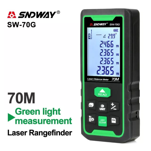 SNDWAY Laser Distance Meter Digital Range Finder 100m 70m 50m Rangefinder