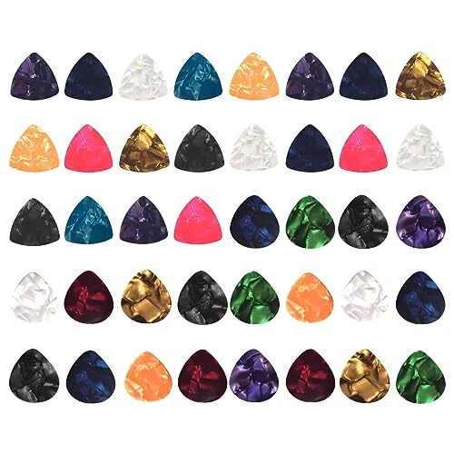 40 Pièces Médiators Médiators pour Guitare 2 Tailles Plectre pour Guitare Aco...