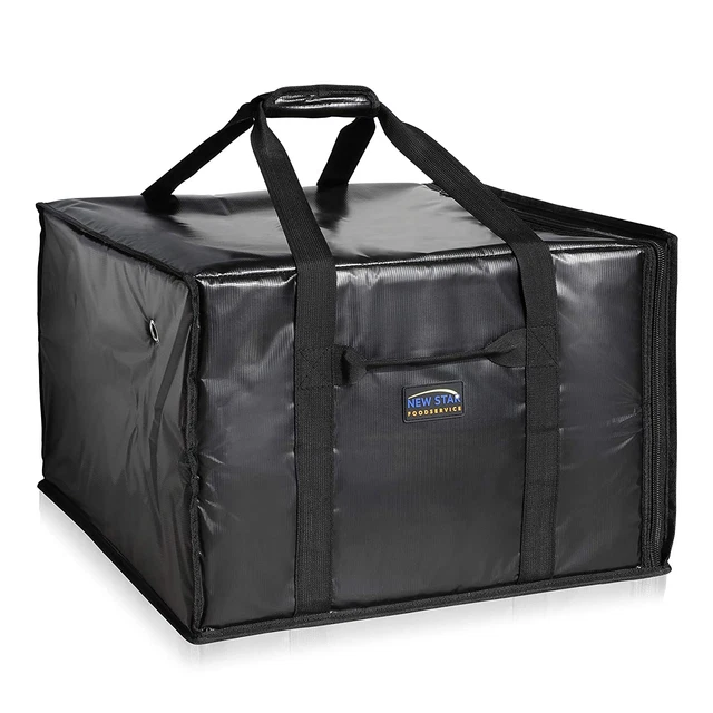 51148 Insulated Pizza Delivery Bag, 20" by 19" by 13", Black