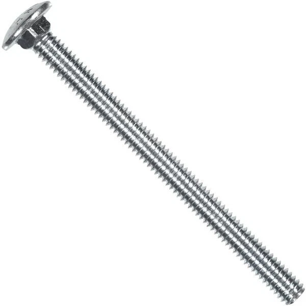 6 Pk Hillman 3/8" X 2" 16 TPI Steel Zinc Plated Carriage Bolt @ 100/Pk 240156