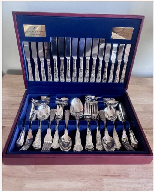 VINERS KINGS ROYALE 44 PIECE SILVER PLATED CUTLERY SET in