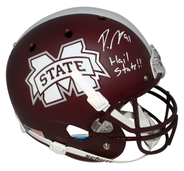 Preston Smith Signed Mississippi State Bulldogs Full Size Helmet Beckett