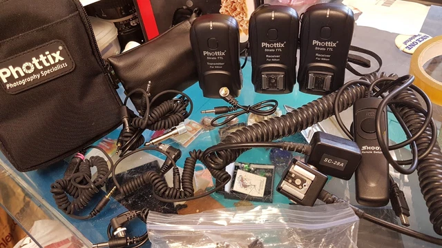 Phottix Strato TTL - 2x receptores y transmisores con disparo remoto Nikon Lote