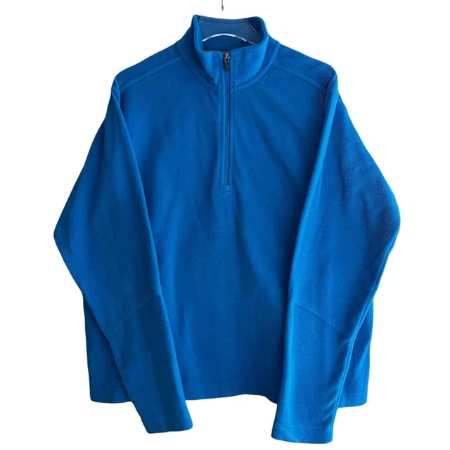 Land's End Men's Polartec Aircore 100 Quarter Zip Fleece Pullover L