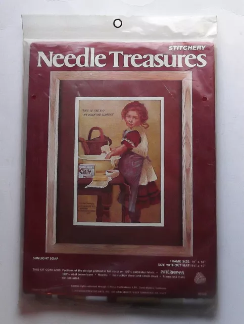 Vintage Needle Treasures Embroidery Kit #00569 SUNLIGHT SOAP New Old Stock