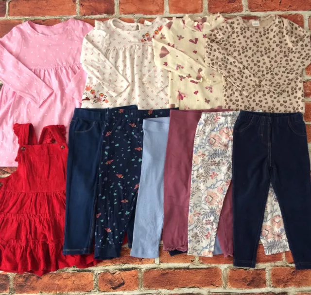 Girls Clothes Bundle 2-3 Years Dress Tops Leggings Next M&S TU George etc