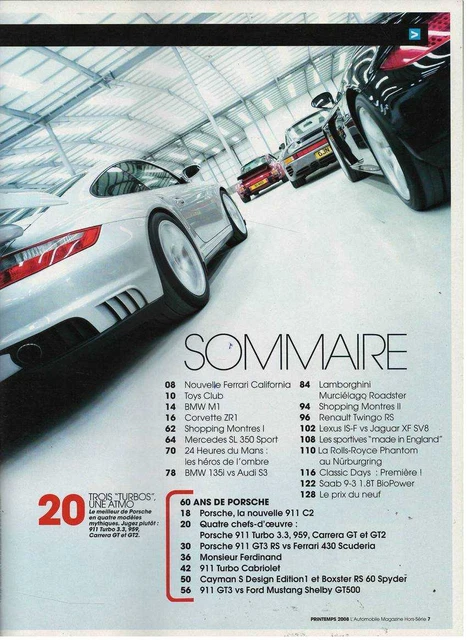 Magazine L'automobile - Spécial Porsche hors-série Sportives - ETE 2008