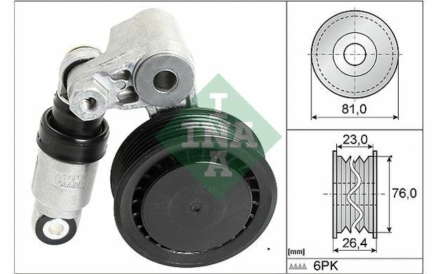 INA Galet tendeur pour VOLKSWAGEN TRANSPORTER 534 0011 10 - Mister Auto