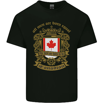 All Men Are Born Equal Canadian Canada Mens Cotton T-Shirt Tee Top