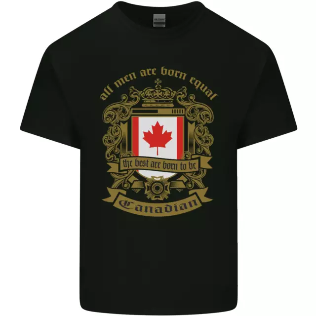 T-shirt top da uomo Are Born Equal Canadian Canada cotone