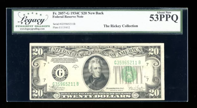 DBR 1934-C $20 Chicago New Back Fr. 2057-Gnb Legacy 53 PPQ Serial G35965211B