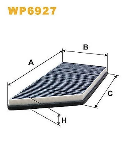 WIX WP6927 Voiture Cabine Air Filtre à Pollen - Carbone Remplace CUK3448 CFA9071