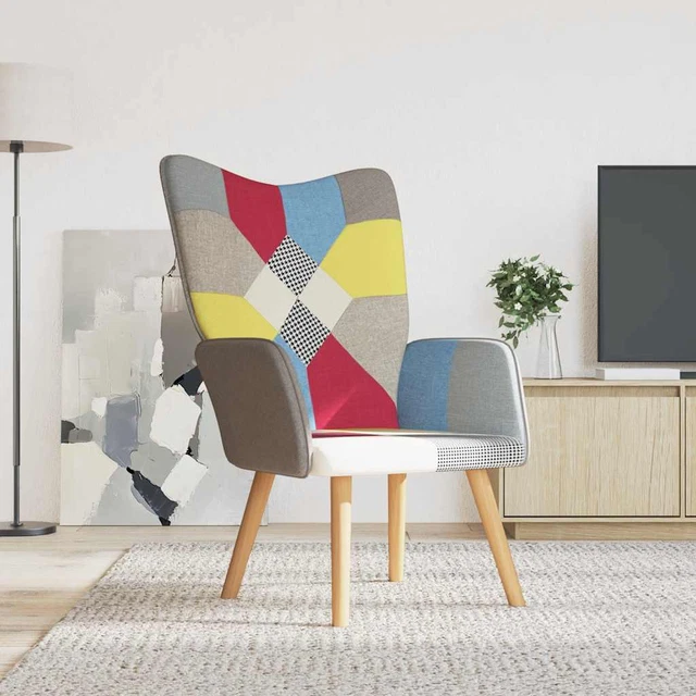 Poltrone Per Anziani Poltrona Relax Reclinabile Con Poggiapiedi | Tessuto Patchwork | Design Moderno E Comfort Poltrona Per Casa - 9