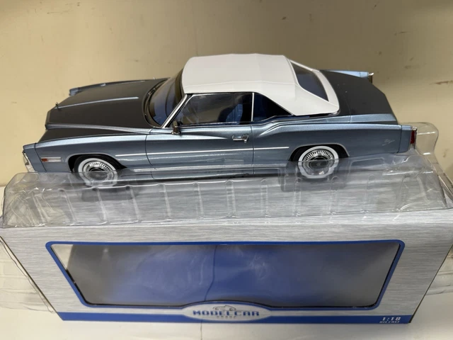 Miniature Cadillac DeVille Cabriolet 1967 - KK-Scale 1/18 - Bleu Métal - Neuve