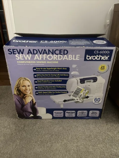 Brother CS6000I Computerized Sewing Machine Extension Table Pedal &  Accessories