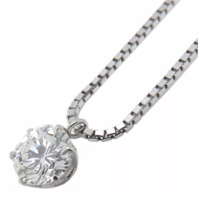 MINT! Platinum900/850 Necklace Diamond 0.507ct（K.VS1.GOOD) 17.7inch /72589