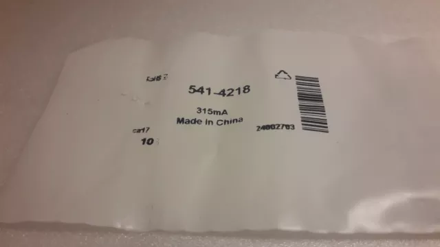 FUSIBLE VERRE 5X20mm.L.T315mAL250VP.ROHS.RS.SACHET DE 10 PCS.