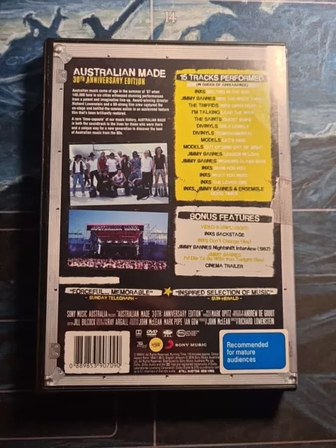 Australian Made - 30th Anniversary Edition - R4 DVD (Barnes, Divinyls, Inxs) 2